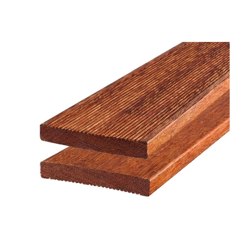 21x145x3660 Wąski Ryfel Kempas - Deska tarasowa z drewna egzotycznego